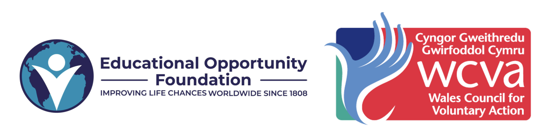 Partner logos - Educational Opportunity Foundation (BFSS), WCVA